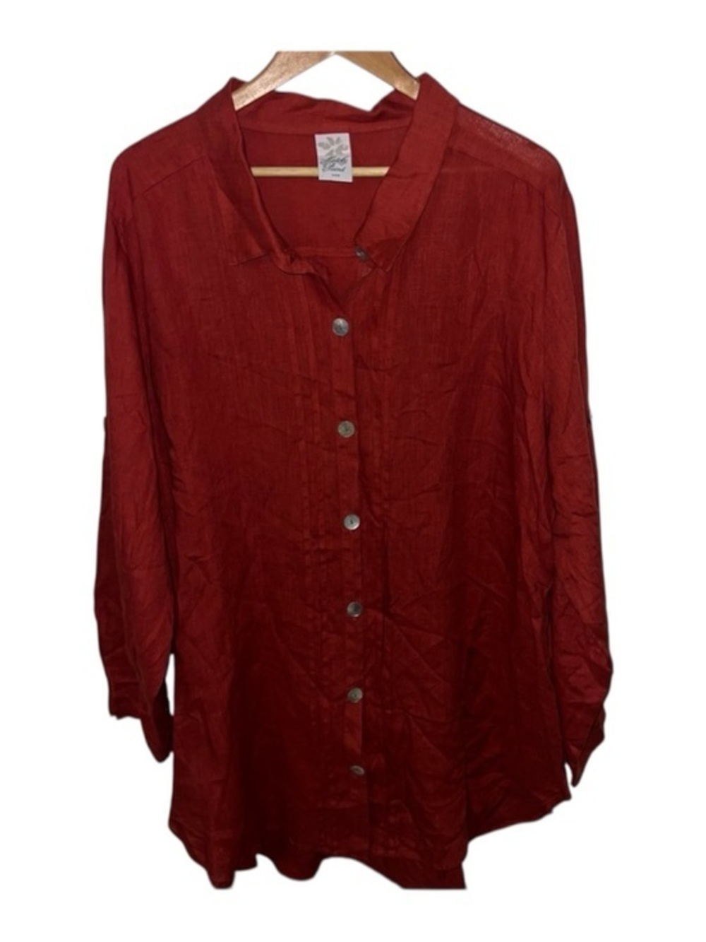 Like New Match Point Linen Tunic, 1X-2X